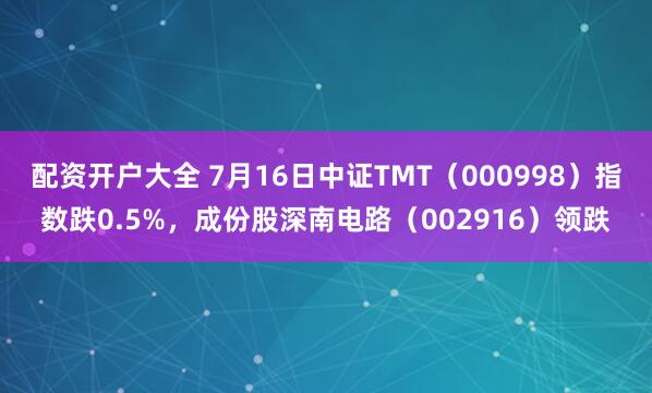配资开户大全 7月16日中证TMT（000998）指数跌0.5%，成份股深南电路（002916）领跌